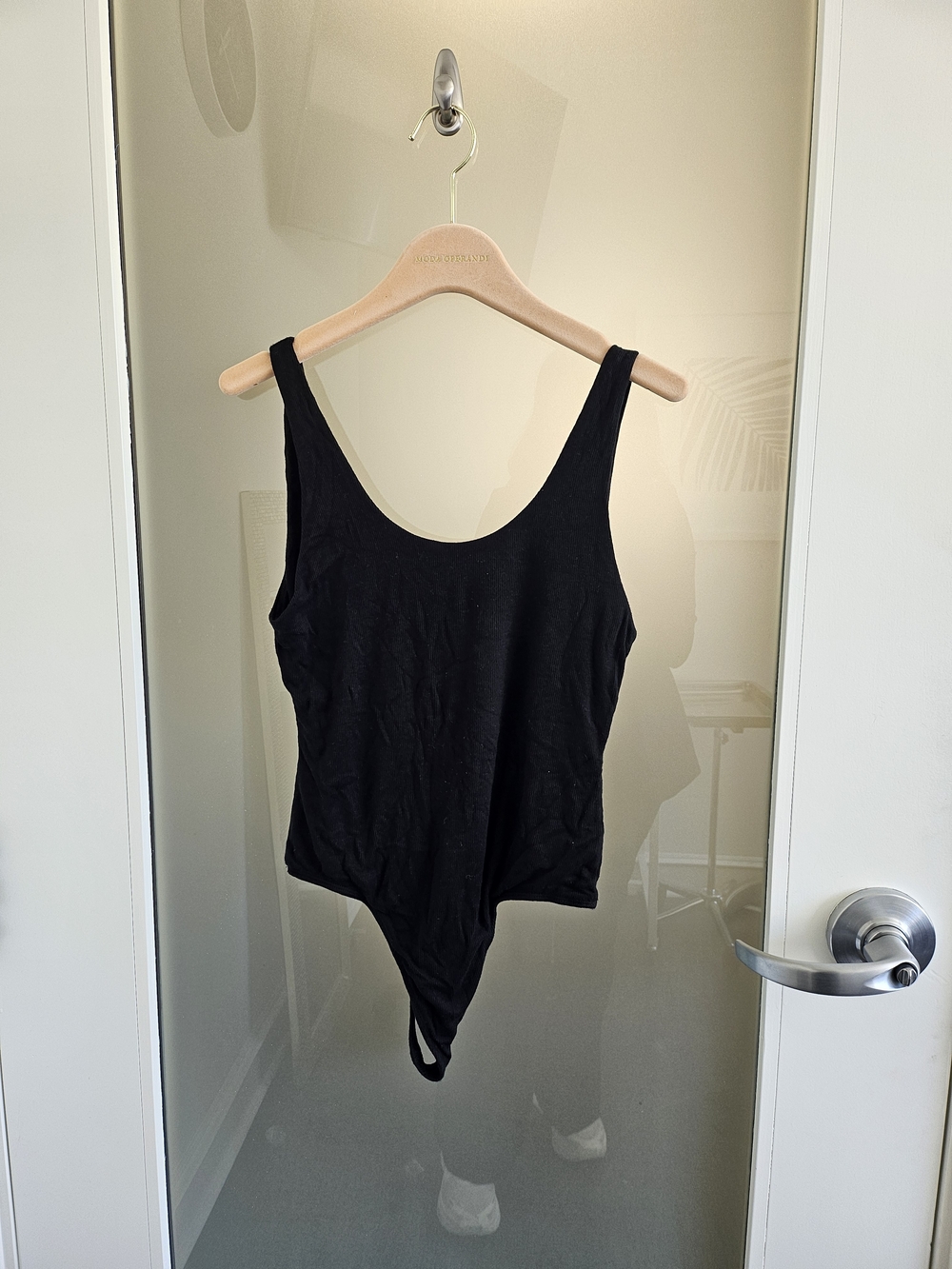 Babaton Black Sleeveless Scoop-Neck Bodysuit